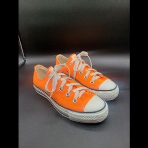 Orange Converse Low Tops